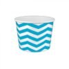 16 oz Chevron Print Blue Cold/Hot Paper Food Container - 1 case (1000 piece)