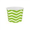 16 oz Chevron Print Green Cold/Hot Paper Food Container - 1 case (1000 piece)