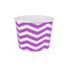 16 oz Chevron Print Purple Cold/Hot Paper Food Container - 1 case (1000 piece)