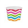 16 oz Chevron Print Rainbow Cold/Hot Paper Food Container - 1 case (1000 piece)