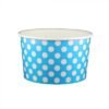 20 oz Polka Dot Blue Cold/Hot Paper Food Container - 600/Case