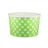 20 oz Polka Dot Lime Green Cold/Hot Paper Food Container - 600/Case