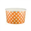 20 oz Polka Dot Orange Cold/Hot Paper Food Container - 600/Case