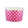 20 oz Polka Dot Pink Cold/Hot Paper Food Container - 600/Case
