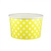 20 oz Polka Dot Yellow Cold/Hot Paper Food Container - 600/Case