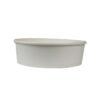 48 oz White Paper Short Bucket (8" rim) - 1 case (270 piece)