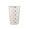 16 oz Polka Dot Rainbow Paper Cold Cup - 1 case (1000 piece)