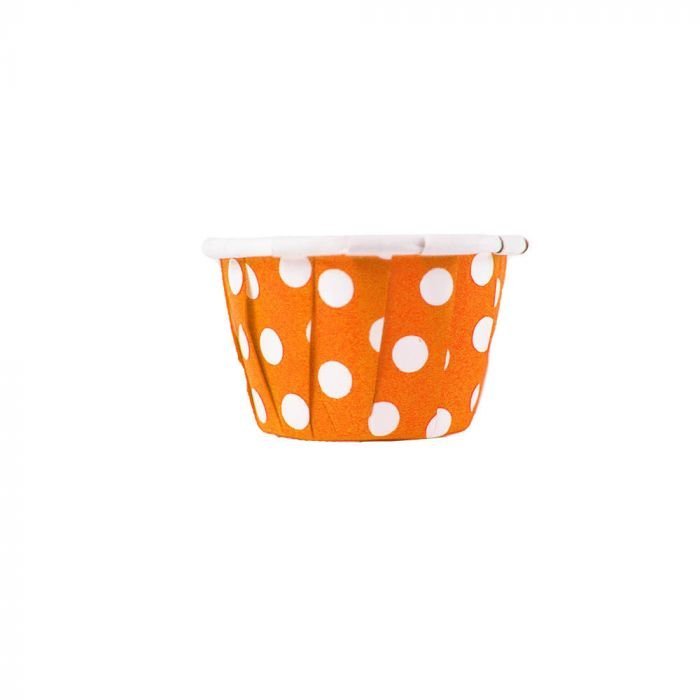 0.5 oz Orange Dotted Paper Souffle / Portion Cups - 1 case (5000 pieces)