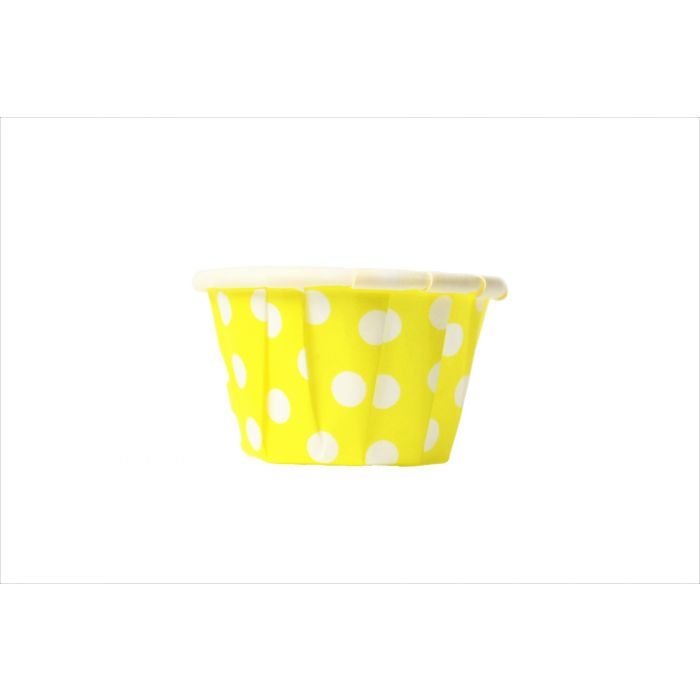 0.5 oz Yellow Dotted Paper Souffle / Portion Cups - 5000/Case