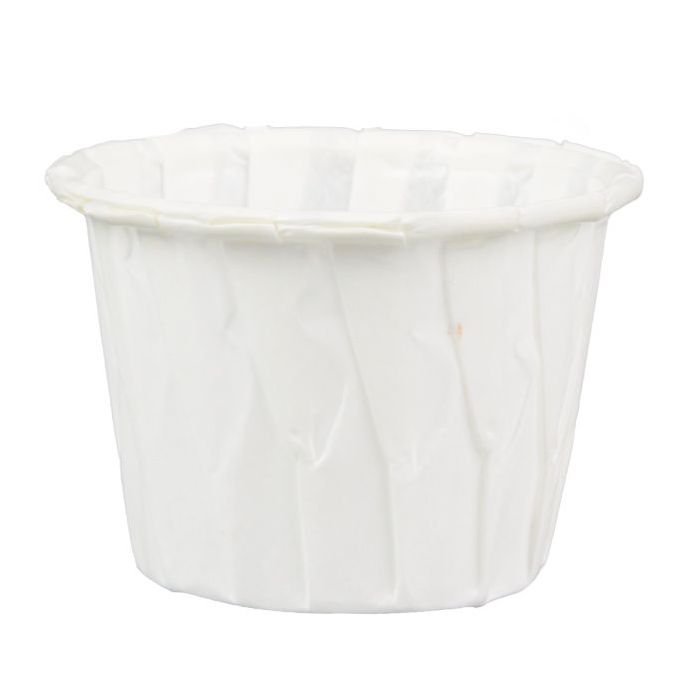 0.75 oz White Paper Souffle / Portion Cup - 1 case (5000 piece)