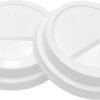 8 oz White Plastic Lid For Paper Hot Cups - 1 case (1000 piece)