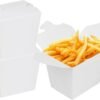 400 Pack 26oz Disposable Paper Take out Containers Paper Food Pail, Chinese Food Boxes for Picnic, Restaurants, Theme Party Favors Decorations and Pail Party Favor-White