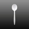 Medium Weight 5.5" White Round Bowl Plastic Soup Spoon - 1 case (1000 piece)