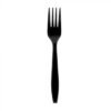 Heavyweight 6.75" Black Plastic Fork - 1 case (1000 piece)