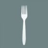Premium Heavy Weight 6.6" White Plastic Fork - 1 case (1000 piece)