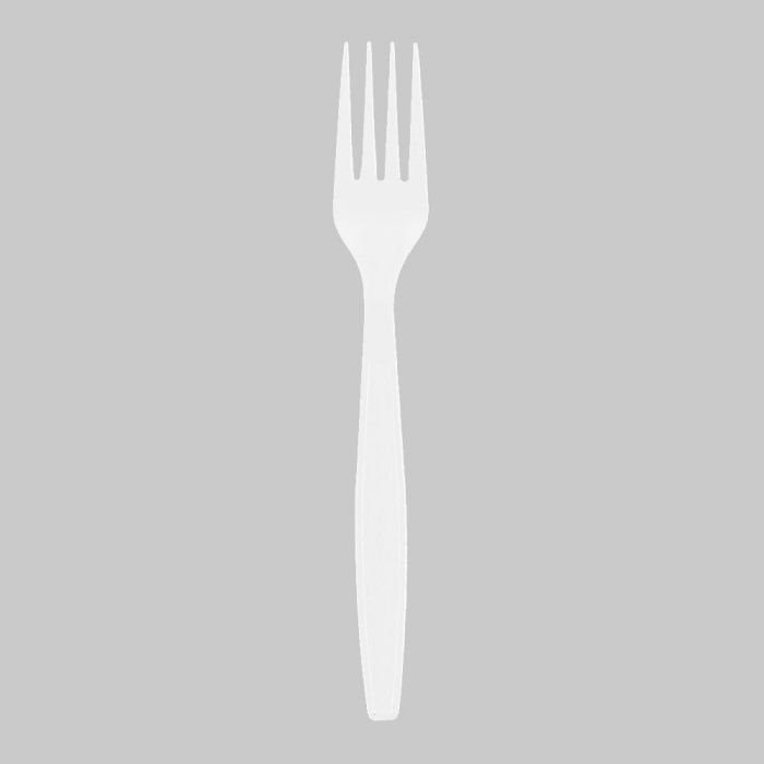 Heavyweight Plus 7" Beige Plastic Fork - 1 case (1000 piece)