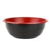 24oz Black and Red Plastic Microwavable Teriyaki Bowl - 300/Case