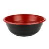 32 oz Black and Red Microwavable Teriyaki Bowl - 300/Case