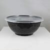 TL 32 oz Black Diamond Pattern Plastic Bowl w/ Clear Lid Combo - 1 case (150 set)
