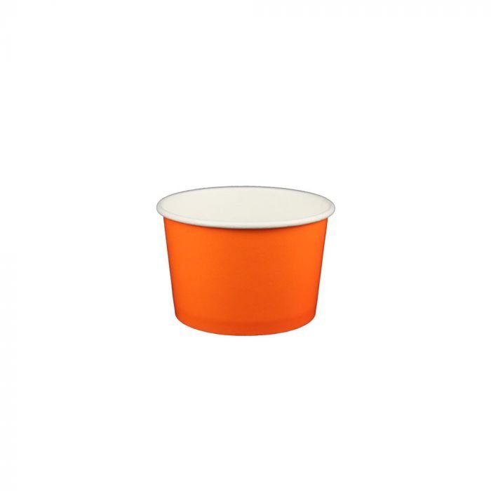 4 oz Solid Orange Cold/Hot Paper Food Container - 1 case (1000 piece)