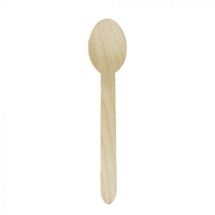 Wooden Dessert Spoon, 6.25 inch Natural - 1 case (1000 piece)