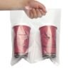 Clear Plastic Drink Carrier Bag - Fits 2 Cups - 11.42" x 1" x 13" - 1000/Case