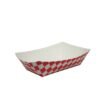 3 lb (7"x5"x2.11") Paper Food Tray, Diamond (Red) - 1 case (500 piece)