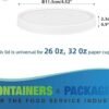 Disposable Paper Vented Lids for 26/32oz Large Soup Cup Containers - 500 Pack