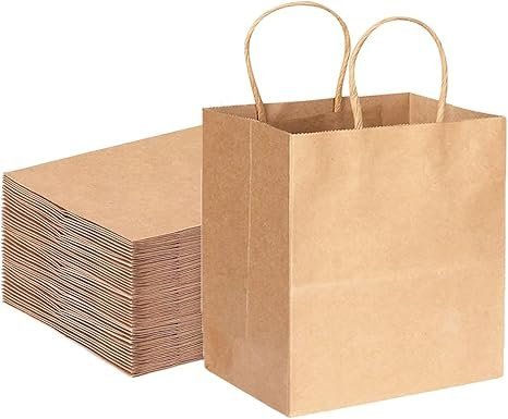 Duro Bag #60 Recycled Paper Handle Bag, Kraft, 250 ct