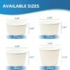 Disposable Paper Food Storage Containers, 600 Packs 25oz Bulk Round To Go White Soup Bowls for Meal Prep, Ice Cream, Salad, Noodles, Fruit and Leftovers