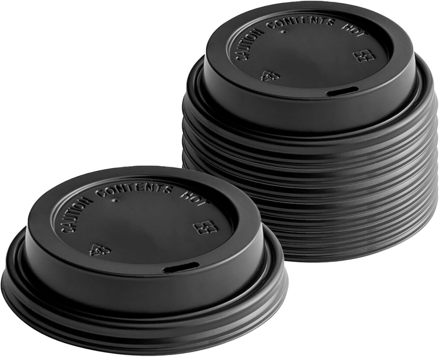 1000-Pack Black Plastic Lids for 8oz Paper Hot Cups - Safe for Food Contact, Ideal for Hot Drinks & Takeout Service