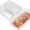 Clear Plastic Hinged Hot Dog Containers (200-Pack) - 5"×9" Size, for Cakes, Sandwiches, Ideal for Bakeries & Restaurants