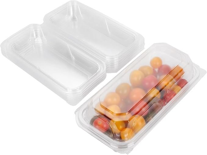 Clear Plastic Hinged Hot Dog Containers (200-Pack) - 5"×9" Size, for Cakes, Sandwiches, Ideal for Bakeries & Restaurants