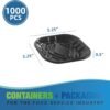 Black PET Plastic Meat Tray 5 1/4" X 5 1/4" X 1/2", 1000PCS, Ideal for Deli, Butcher Shops & Catering
