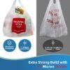 1000 Count Thank You Plastic Bags with Handles, 12"x7"x22" White Disposable T-Shirt, Grocery, Gift, To Go, Take Out, Merchandise