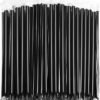 8" Black Disposable Plastic Straws – Individually Wrapped Straight Straws Perfect for Kitchens, Bars, Clubs, (Case of 7200)