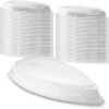 Lid for Boat-Shaped Sushi Tray (DZ-70B), Disposable Cover for Matching Sushi Boat Base