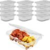 200 Count 24 oz Tamper Resistant PET Plastic  Hinged Deli Containers with Lid