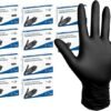 Black Disposable Nitrile Gloves, 1000 Count Extra Thick Small 4 Mil Protective Glove, Latex-Free, Powder-Free