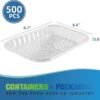 Clear PET Plastic Meat Tray 8 7/10" X 6 3/5" X 4/5", 500PCS, Ideal for Deli, Butcher Shops & Catering