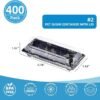 400 Set 8.7"×3.4"×2" Disposable Black Sushi Containers with Transparent Lids - Commercial Sushi Trays, Takeout Boxes for Sandwiches, Swiss Rolls & Restaurants
