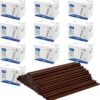 10000 Count 5.25 Inch Plastic Coffee Stirrer Straw, Bulk Disposable Drinking Beverage Mixer Stir Sticks for Cocktail and Coffee - Brown, 1000 Pcs/Box, 10 Boxes