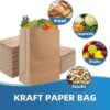 12# Kraft Paper Grocery Bag (7 x 4.5 x 13.75 in) - 1 case (500 piece)