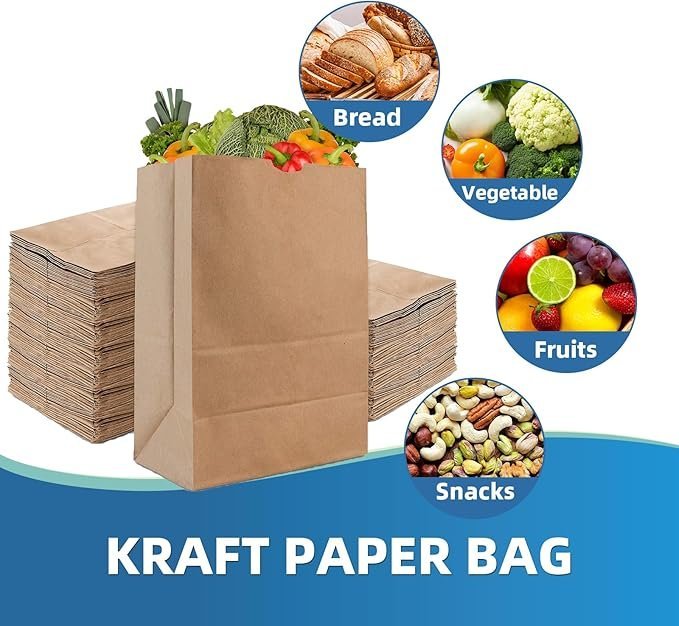 4# Brown Paper Grocery Bag (5 x 3 x 11 13/16 in) - 1 case (500 piece)