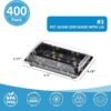 400 Set 6.5"×4.5"×2" Disposable Black Square Japanese-Style Sushi Boxes with Transparent Lids - Commercial Sushi Trays for Camping, Picnics & Restaurants