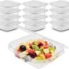 150 Count 48 oz Tamper Resistant PET Plastic  Hinged Deli Containers with Lid