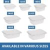 200 Count 16 oz  Clear PET Plastic Hinged-Lid Deli Container