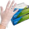 Case of 2000 Plastic Disposable Vinyl Gloves,Large Food Service, Clear Kitchen Serving Gloves for Cooking, Food Prep, Household Cleaning