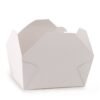 #4 White Microwavable Folded Paper Take Out Container (8.75" x 6.5" x 2.5") - 1 case (160 piece)