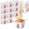 400 Pack 16oz Chinese Pagoda Paper Pail,Disposable Paper Take out Containers Chinese Food Boxes for Picnic, Restaurants